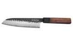 Couteau santoku Sayuto Séquoia San Mai martelé 18cm
