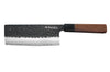 Couteau nakiri Sayuto Séquoia San Mai martelé 17cm