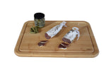 Planche à découper Bérard en bambou avec rigole et poche à jus 45x32cm