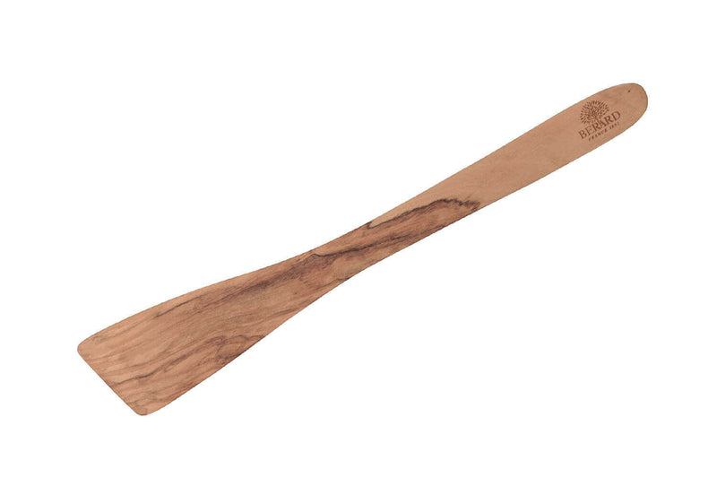 Spatule droite biseautée Bérard faite main en olivier verni 30cm