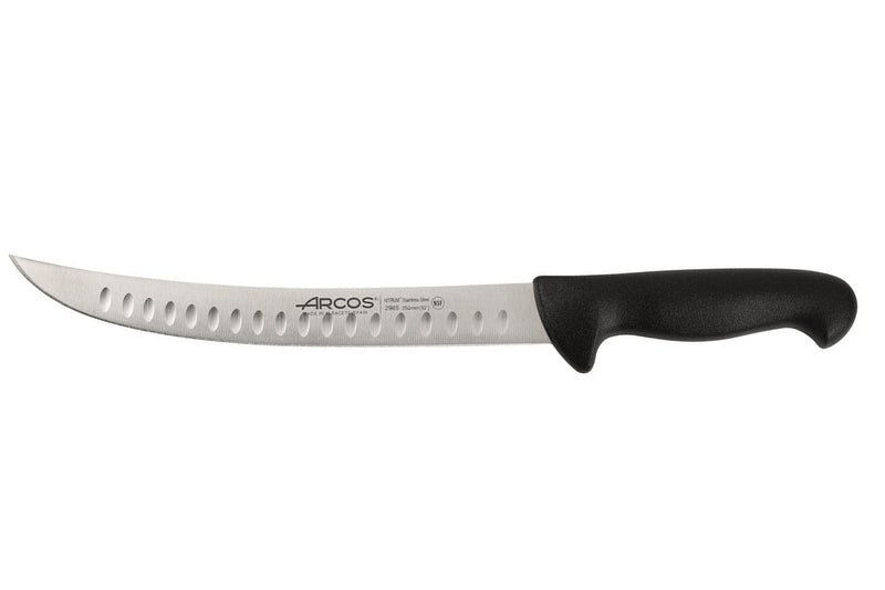 Couteau de boucher courbé Arcos 2900 lame alvéolée 25cm - Noir