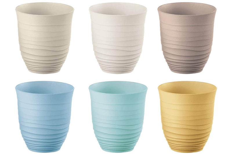 Set de 6 verres multicolore Guzzini Tierra en bouteilles recyclées 350ml