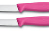 2 Couteaux d'office Victorinox roses lame 8cm pointe milieu