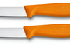 2 Couteaux d'office Victorinox oranges lame 8cm pointe milieu