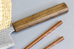 Couteau kiritsuke japonais artisanal Wusaki Unagi AUS10 damas 24cm manche chêne