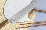 Couteau kiritsuke japonais artisanal Wusaki Unagi AUS10 damas 24cm manche chêne