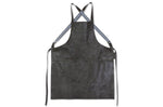 Tablier de cuisine à bretelles DutchDeluxes en cuir - Gris