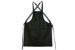 Tablier de cuisine à bretelles DutchDeluxes en cuir - Noir