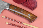 Couteau bunka japonais Takeshi Saji R2 Damas Mosaïque 18cm