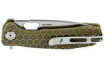 Couteau pliant Honey Badger Flipper Small 01HO010 manche nylon / fibres de verre vert kaki 9,4cm