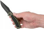 Couteau pliant Kershaw Faultline KS.8760 manche en nylon/fibres de verre surmoulé en caoutchouc vert 10,2cm