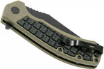 Couteau pliant Kershaw Faultline KS.8760 manche en nylon/fibres de verre surmoulé en caoutchouc vert 10,2cm