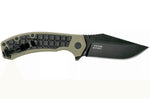 Couteau pliant Kershaw Faultline KS.8760 manche en nylon/fibres de verre surmoulé en caoutchouc vert 10,2cm