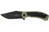 Couteau pliant Kershaw Faultline KS.8760 manche en nylon/fibres de verre surmoulé en caoutchouc vert 10,2cm