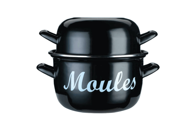 Marmite à moules KitchenCraft World of Flavors en acier émaillé - 18cm