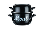 Marmite à moules KitchenCraft World of Flavors en acier émaillé - 18cm