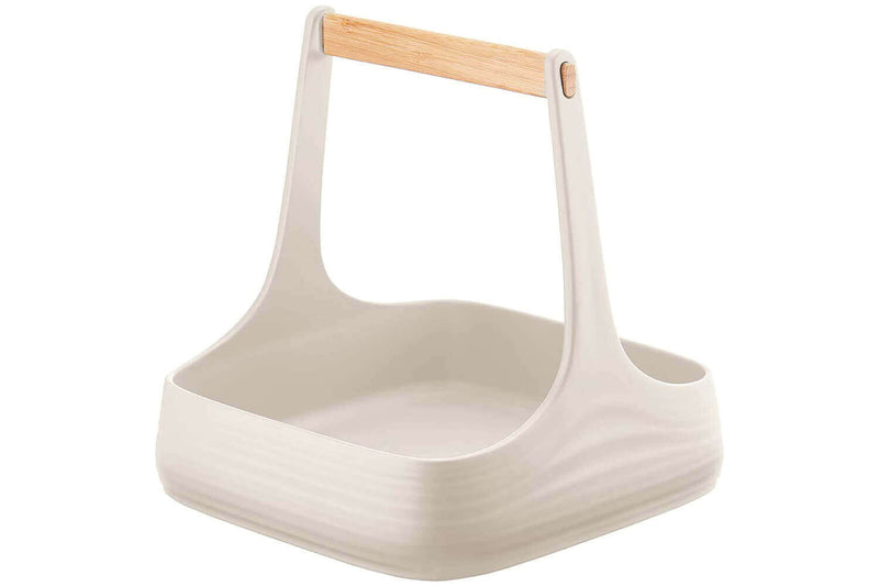 Organisateur de table blanc Guzzini Tierra en bouteilles recyclées 22x22x22,5cm