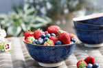 Bol en grès émaillé KitchenCraft motif arc bleu et rouge