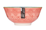 Bol en grès émaillé Kitchen Craft à motif floral gris et rouge