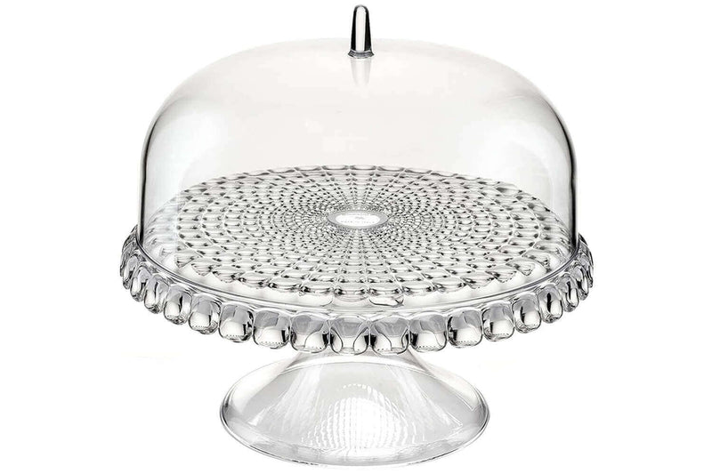 Présentoir à gâteau transparent avec cloche Guzzini Tiffany en acrylique Ø30cm