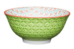 Bol en grès émaillé KitchenCraft motif géométrique vert