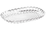 Plat de service transparent Guzzini Tiffany en acrylique 45x31x4,5cm