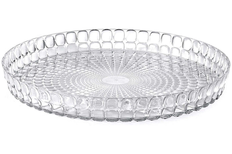 Plateau rond transparent Guzzini Tiffany en acrylique Ø35cm