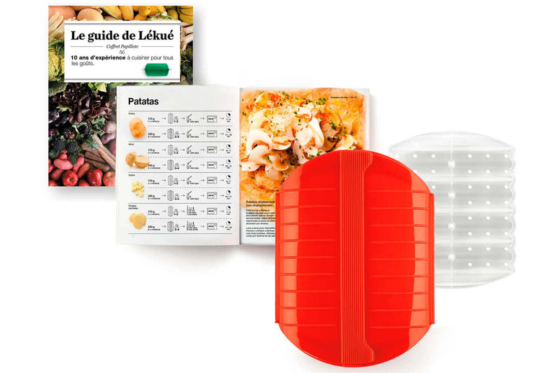 Kit coffret vapeur 3-4 personnes Lékué Tout pour réussir - Guide 70 recettes