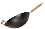 Wok antiadhérent Dexam avec 2 poignées en acier au carbone pour 4 à 6 personnes diamètre 36cm