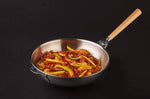 Wok Mastrad O'Wok Gourmet en acier inoxydable avec poignée amovible et grille