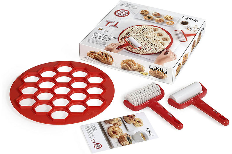 Kit de préparation Lékué pour 19 petits fours - Plaque + 2 rouleaux