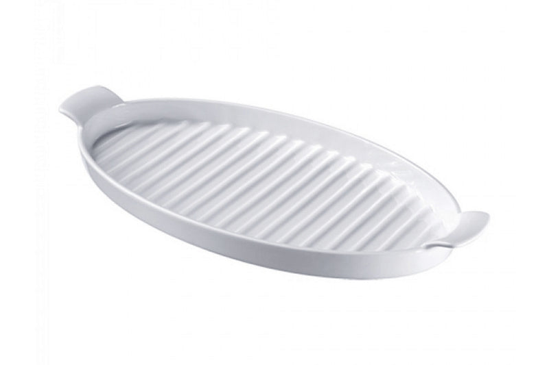 Plat à asperges Westmark en porcelaine blanc 40 x 20cm