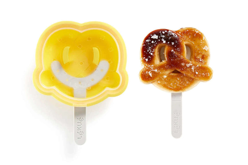 Moule à glace Lékué en silicone Platinum - Forme pretzel