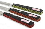 Couteau de table GÜDE Universel 10cm micro-denté manche noir/orange