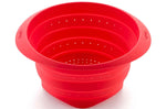 Passoire rétractable Lékué ø23cm en silicone Platinum - Rouge