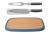 Coffret de découpe Berghoff Leo planche + couteau + fourchette à viande