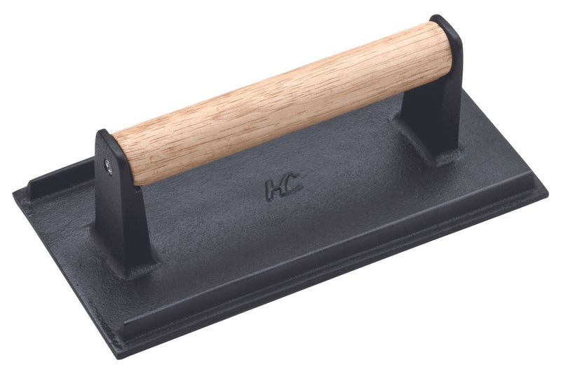 Presse aliments pour plancha Déglon en fonte inox 21 x 11cm
