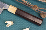Couteau bunka japonais artisanal Takeshi Saji VG10 Gold 16,5cm