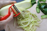 Éplucheur Opinel T-Duo double lames microdentée et julienne - Rouge