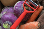 Éplucheur Opinel T-Duo double lames microdentée et julienne - Rouge