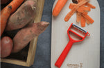 Éplucheur Opinel T-Duo double lames microdentée et julienne - Rouge
