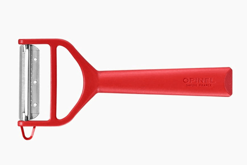 Éplucheur Opinel T-Duo double lames microdentée et julienne - Rouge