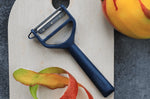 Éplucheur Opinel T-Duo double lames microdentée et julienne - Bleu