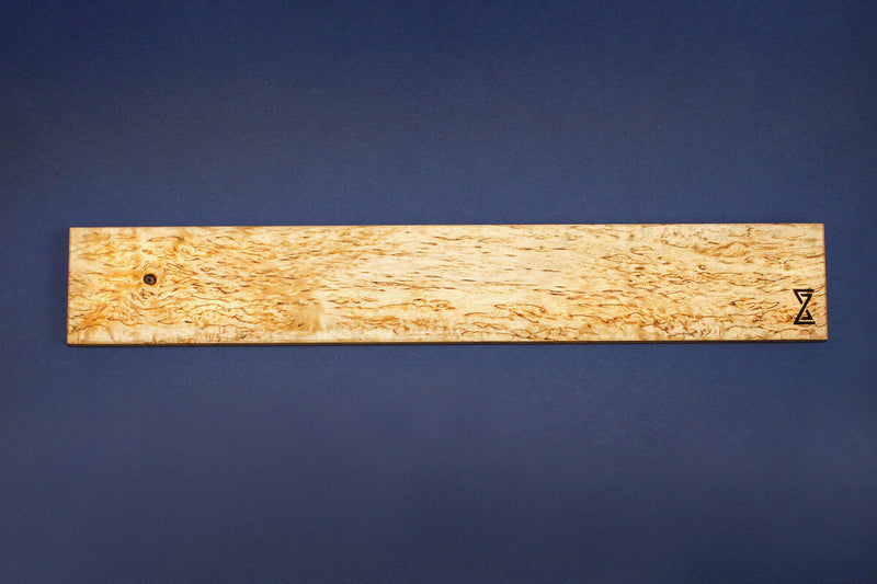 Barre aimantée artisanale Essences Creations en bouleau madré 43cm - 6 places
