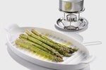 Plat à asperges Westmark en porcelaine blanc 40 x 20cm