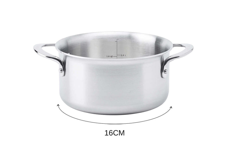 Faitout De Buyer Alchimy en inox 18/10 multicouches 3 plis - 16 cm