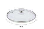 Couvercle en verre bombé De Buyer pontet en inox - 14 cm