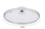 Couvercle en verre bombé De Buyer pontet en inox - 24 cm