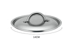 Couvercle De Buyer Prim'Appety en inox brossé avec poignée - 14 cm