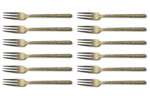 Set de 12 fourchettes de table Culter Kodai 3 dents 16,3cm - Vintage Gold